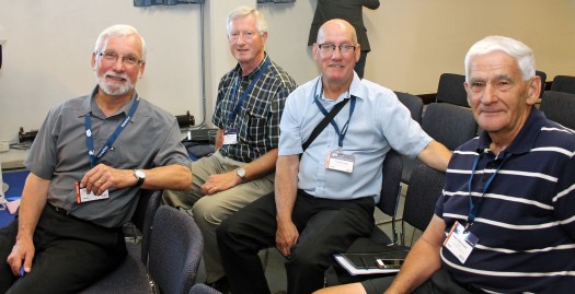 Some of the municipal and First Nations representatives who attended the international workshop co-hosed by ACFFA. From the left: Stanley Choptiany, St. Andrews, New Brunswick; Roger Taylor, District of Shelburne; Terry Paul, Membertou First Nation; Aldric Benoit, Municipality of Argyle, Nova Scotia.